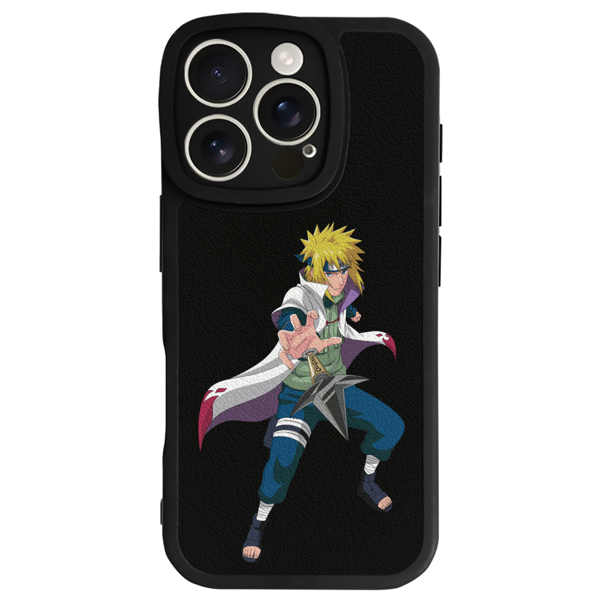 （画像用） NARUTO -ナルト- 波風 ミナト Namikaze Minato 【iPhone 16シリーズ対応】シリコンスマホケース（レザー調） 材質：シリコン